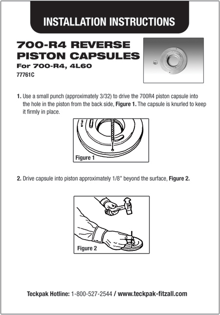 700-R4 REVERSE PISTON CAPSULE